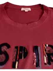 Vorschaubild 4 von Damen Langarmshirt Gr. 42 Lila INSPIRE Pailletten Stickerei