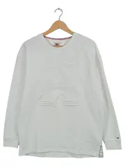 Vorschaubild 1 von Herren Sweatshirt Weiß Gr. S Logo Pullover Casual