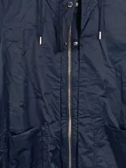 Vorschaubild 2 von Damen Leichte Jacke Parka Gr. 38 Blau Kapuze Baumwolle