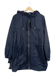 Vorschaubild 1 von Damen Leichte Jacke Parka Gr. 38 Blau Kapuze Baumwolle