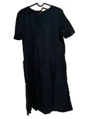 Vorschaubild 6 von Damen Leinenkleid Gr. 36/S Schwarz Freizeitkleid Sommer