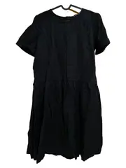 Vorschaubild 5 von Damen Leinenkleid Gr. 36/S Schwarz Freizeitkleid Sommer