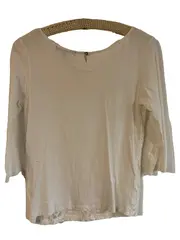 Vorschaubild 5 von Damen Bluse Spitze Gr. M Weiß 3/4-Arm Feminin