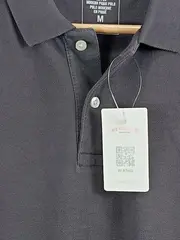 Vorschaubild 2 von Herren Poloshirt Kurzarm Pique Grau Gr. M Baumwolle Casual