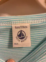 Vorschaubild 3 von T-Shirt Kinder Gr. 128 türkis gestreift Baumwolle