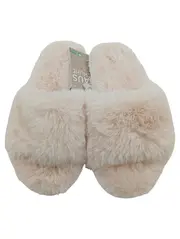 Vorschaubild 2 von Damen Hausschuhe Pantoletten Kunstfell Rosa Größe 40 Slipper