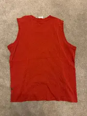 Vorschaubild 2 von Sport Tanktop Herren Gr. XL Rot Ärmellos Baumwolle Shirt