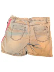 Vorschaubild 4 von Mädchen Jeans Shorts Gr. 164 Hellblau Häkelborte Pink