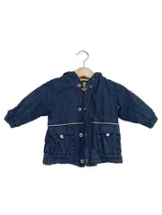 Vorschaubild 1 von Babyjacke Gr. 62 Blau Leichte Jacke Knopf im Ohr Kapuze