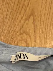 Vorschaubild 6 von Damen Pullover Langarm Feinstrick Hellblau Gr. S 36 Zierknöpfe