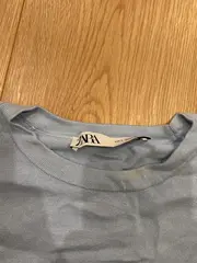 Vorschaubild 5 von Damen Pullover Langarm Feinstrick Hellblau Gr. S 36 Zierknöpfe