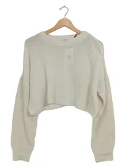 Vorschaubild 1 von Damen Cropped Pullover Beige Gr. M Strickpullover