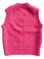 Vorschaubild 2 von Strickweste Pullunder Damen XS Pink Mohair Wolle Ärmellos