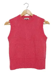 Vorschaubild 1 von Strickweste Pullunder Damen XS Pink Mohair Wolle Ärmellos