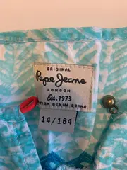 Vorschaubild 3 von Pepe Jeans Mädchen Bluse Türkis Gr. 164 Baumwolle 3/4-Arm Floral Stickerei