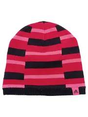 Vorschaubild 1 von Mütze Beanie Kinder gestreift Pink Schwarz Rot Strickmütze