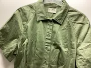 Vorschaubild 2 von Damen Hemdbluse Gr. 36/S Oliv Kurzarm Casual