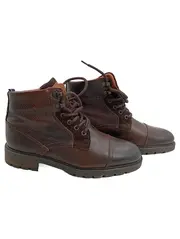 Vorschaubild 1 von Herren Stiefel Leder Braun Gr. 40 Schnürboots Casual