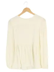 Vorschaubild 1 von Damen Bluse Gr. 36/S Weiß Modal Elegant Langarm