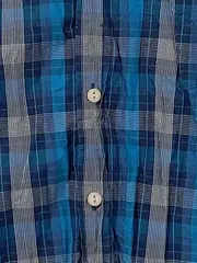 Vorschaubild 2 von Herren Freizeithemd Karohemd Langarm Blau Gr. S Regular Fit