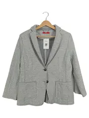 Vorschaubild 1 von Damen Blazer Gr. 42/XL Grau Meliert Wolle Business Jacke