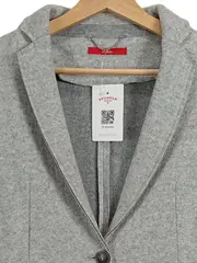 Vorschaubild 3 von Damen Blazer Gr. 42/XL Grau Meliert Wolle Business Jacke