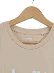 Vorschaubild 3 von Damen T-Shirt Kurzarm Beige Logo Print Freizeit Gr. 34/XS