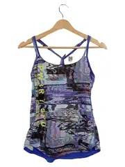Vorschaubild 1 von Damen Sport Top Tanktop Fitness Shirt Gr. 36 S Bunt Lila Grafik Print