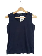 Vorschaubild 1 von Damen Top Baumwolle Basic Ärmellos Blau Gr. 40 L