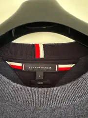 Vorschaubild 2 von Pullover Herren Gr. L Blau Meliert Baumwolle THFlex