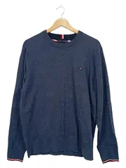 Vorschaubild 1 von Pullover Herren Gr. L Blau Meliert Baumwolle THFlex