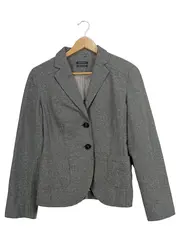 Vorschaubild 1 von Damen Blazer Gr. 36 Grau Meliert Baumwolle Italien