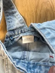 Vorschaubild 3 von Jeans Latzhose Kinder Gr. 104 Blau Regenbogen Stickerei