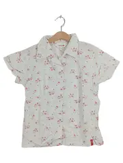 Vorschaubild 1 von JNR Mädchen Bluse Kurzarm Blumenmuster Weiß Rosa Gr. 140