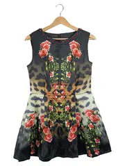 Vorschaubild 1 von Damen Sommerkleid Leopard Rosen Print Strass Gr. S/36