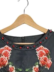 Vorschaubild 3 von Damen Sommerkleid Leopard Rosen Print Strass Gr. S/36