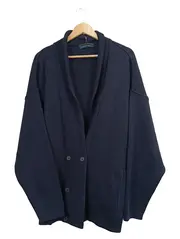 Vorschaubild 1 von Strickjacke Herren Klassisch Wolle Cardigan Blau Gr. 58/4XL