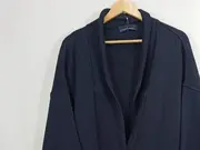 Vorschaubild 2 von Strickjacke Herren Klassisch Wolle Cardigan Blau Gr. 58/4XL