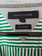 Vorschaubild 2 von Herren Business Hemd Gr. XL Grün Weiß Gestreift New York Fit