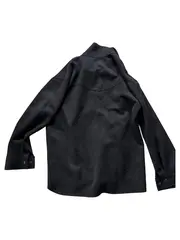 Vorschaubild 2 von Damen Hemdjacke Shacket Schwarz Gr. S Wildlederoptik Druckknöpfe