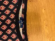 Vorschaubild 4 von Langarmshirt Damen Shirt Tunika Blau Rot Muster Viskose Gr. 36 S