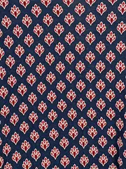 Vorschaubild 2 von Langarmshirt Damen Shirt Tunika Blau Rot Muster Viskose Gr. 36 S