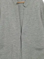 Vorschaubild 2 von Damen Strickjacke Cardigan Grau Meliert Gr. 40 M Langarm