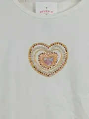 Vorschaubild 3 von Taifun Collection Damen T-Shirt Gr. 36 Weiß Herz Applikation Pailletten