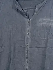 Vorschaubild 3 von EDC Damen Hemdbluse Langarm Baumwolle Casual Blau Gr. 40 L