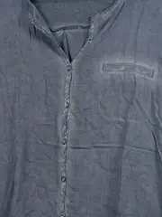 Vorschaubild 2 von EDC Damen Hemdbluse Langarm Baumwolle Casual Blau Gr. 40 L