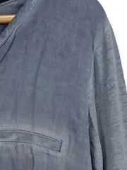 Vorschaubild 4 von EDC Damen Hemdbluse Langarm Baumwolle Casual Blau Gr. 40 L