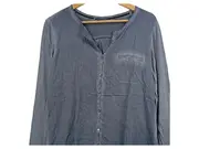 Vorschaubild 7 von EDC Damen Hemdbluse Langarm Baumwolle Casual Blau Gr. 40 L