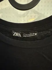 Vorschaubild 5 von Damen T-Shirt Schwarz Gr. S Peplum Rüschen Baumwolle