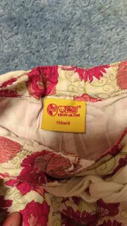 Vorschaubild 4 von Mädchen Stoffhose Blumenmuster Pink Gr. 104 Capri